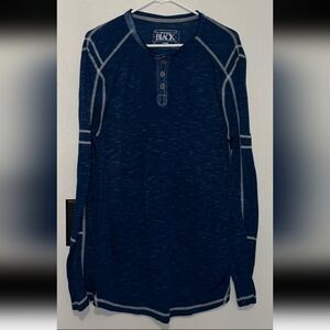 Buckle Mens Navy Blue Long Sleeve Shirt - Like New